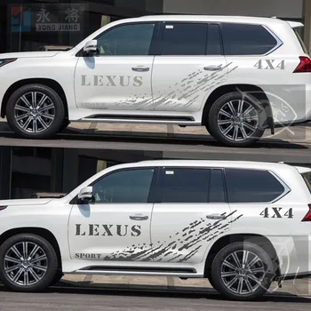 Автомобильная наклейка ДЛЯ Lexus LX570 470 body sticker GX400 personality off-road меняет декоративную цветовую полосу