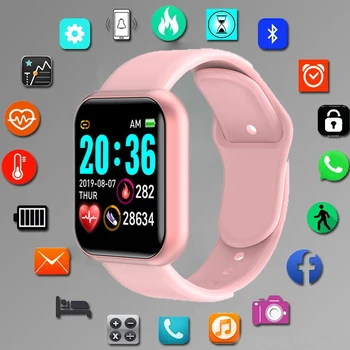 Детские смарт-часы, Частота сердечных сокращений, цифровые электронные приборы для измерения артериального давления, спортивные Детские для Android IOS, Женские Мужские подключенные часы, Детские умные