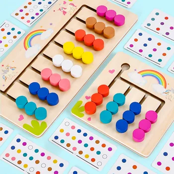 Головоломка для детского сада цветовое познание трехцветная игра для ходьбы логическое мышление средства для тренировки памяти