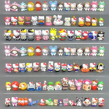 1 шт. Случайные неповторяющиеся мини-куклы Sanrio Hello Kitty, игрушки, мультяшные фигурки, детские игрушки для детей, подарки на день рождения