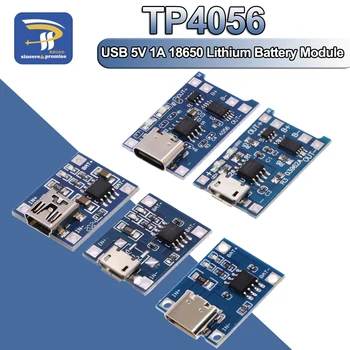 5 шт./лот Mini Micro Type-c USB 5V 1A 18650 TP4056 Модуль зарядного устройства для литиевой батареи, зарядная плата с защитой, двойные функции