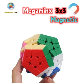 Sengso Megaminx 3x3 Магнитный Магический Скоростной Куб Rubix Профессиональные Магниты Додекаэдр Megamind 3x3x3 Головоломка Непоседа Игрушки