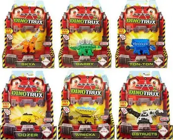 С оригинальной коробкой Dinotrux Dinosaur Truck Съемные мини-модели игрушечных автомобилей с динозаврами Новые детские подарки Модели динозавров