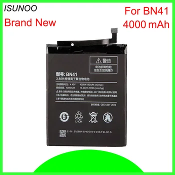 ISUNOO 10 шт./лот, аккумулятор BN41, замена аккумулятора 4000 мАч для Xiaomi Redmi Note 4, аккумулятор