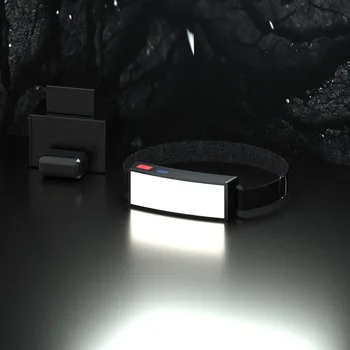 Новая Горячая распродажа, прожекторная фара COB, зарядка через USB с дисплеем питания, налобный фонарик для кемпинга на открытом воздухе