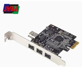 Комбинированная плата контроллера PCIE с 3 портами Firewire 1394b PCI-Express, чипсет TI 1394 card с 1 внутренним портом 1394B 9pin