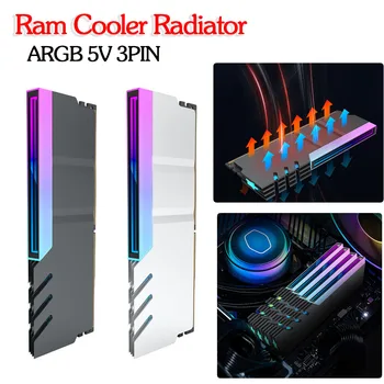 1-4 шт. Радиатор Радиатора оперативной памяти 5 В 3PIN ARGB Адресуемый Охлаждающий Жилет Радиатор Кулер для DDR3 DDR4 DDR5 Настольный ПК Оперативная Память