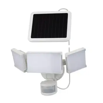 3-Головный Светодиодный Солнечный Светодиодный наружный прожектор с активацией движения на 180 градусов, 2000 Люмен Солнечных садовых наружных солнечных светильников для лестниц