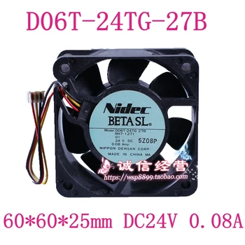 D06T-24TG 27B новый оригинальный 24 В 0.08A 6 см 6025 инверторный вентилятор охлаждения станка