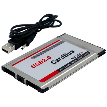 2X PCMCIA-USB 2.0 Cardbus Двойной 2-портовый адаптер 480M для портативных ПК