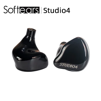 Softears Studio4 4BA Hi-Fi Наушники Совершенно новой студийной серии Профессиональных наушников-вкладышей с 2-контактным кабелем 0,78 мм