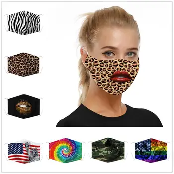 Сексуальные губы, модный многоразовый фильтр PM2.5, 3D печать, маска для рта, Унисекс, муфельная маска для рта, спортивные ветрозащитные дышащие маски