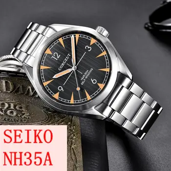 41 мм Роскошные автоматические механические наручные часы Corgeut NH35 для мужчин из сапфирового стекла и стали, водонепроницаемые спортивные часы relogio masculino