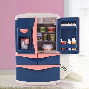 Yh218-2Ce Бытовой Холодильник, Имитирующий Детскую Мелкую бытовую технику, игрушки для мальчиков и девочек, Музыкальный набор с подсветкой