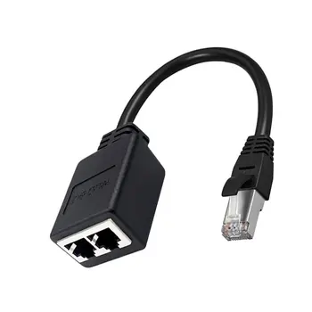 Сетевой кабель RJ45 от мужчины до 2 женщин, сетевой адаптер Ethernet LAN, удлинитель cat 7 для ПК, ноутбуков, дома