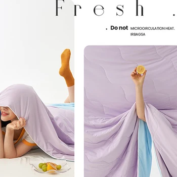 Двустороннее Летнее Охлаждающее Одеяло Удобное Дышащее Охлаждающее одеяло с ворсом Для мягкой