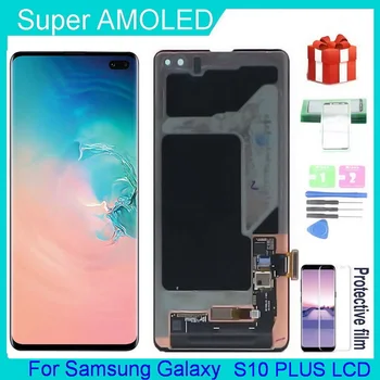 Оригинальный Amoled S10 + ЖК-дисплей Для Samsung Galaxy S10 Plus ЖК-дисплей G975 G975F G975F/DS Дисплей с Сенсорным экраном Дигитайзер В Сборе Замена
