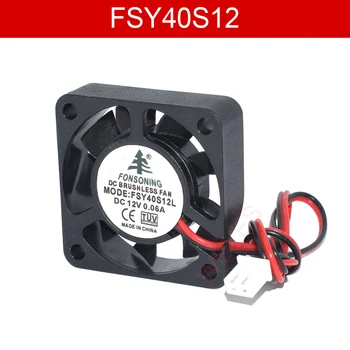 Новый 4 см Охлаждающий FSY40S12L 40*40*10 Мм DC12V 2 контакта 0.06A 4010 Квадратный Немой Вентилятор-охладитель Для FONSONING