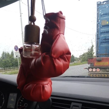 1 пара Симпатичных боксерских Перчаток для украшения интерьера автомобиля Подвесное Зеркало заднего вида для Kawai Аксессуары для украшения автомобиля