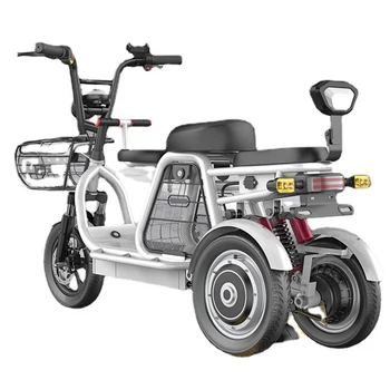 Электрический трехколесный велосипед с маленьким аккумулятором, Велотренажер с системой многократной амортизации, независимая подвеска заднего колеса