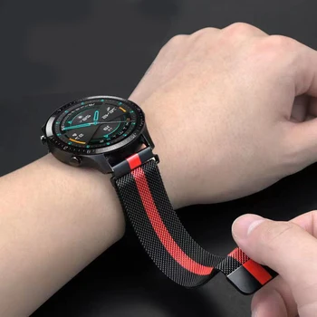 Ремешок из нержавеющей стали для Samsung Galaxy Watch 4 classic 42 мм Металлический ремешок для часов Браслет для Garmin Vivoactive 4S для Pro 3 GPS