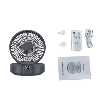 Беспроводной вентилятор охлаждения циркулирующего воздуха со светодиодной подсветкой, Складной электрический вентилятор, настольный вентилятор, B