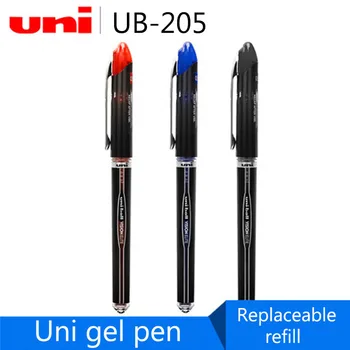6шт UNI UB-205 Прямая жидкая гелевая ручка для студенческого экзамена, Офисные канцелярские принадлежности Большой емкости, деловые ручки, ручка на водной основе, 0,5