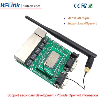 Бесплатная доставка HLK-7688A плата разработки IOT домашней автоматизации последовательный беспроводной модуль SPI беспроводной MT7688AN чип openwrt версия