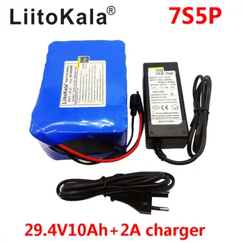 Liitokala 7s5p Новая победа 24 В (29,4 В) 10Ah литиевая батарея электрический велосипед 18650/24 VLi ионный аккумулятор + заряд 29.4V2A