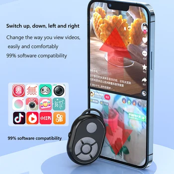 Bluetooth-совместимый пульт дистанционного управления видеокамерой для iPhone Xiaomi Samsung Huawei, беспроводной контроллер для фото-видео селфи