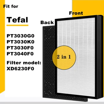 2 в 1 Активированный уголь + Hepa-фильтр для Очистителя воздуха Tefal Pure PT3030G0 PT3030K0 PT3030F0 PT3040F0 XD6230F0