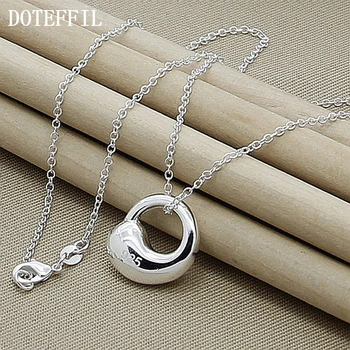 DOTEFFIL Ожерелье с подвеской в виде капель воды из стерлингового серебра 925 пробы, 18-дюймовая цепочка для женщин, свадьба, Помолвка, Модные ювелирные изделия