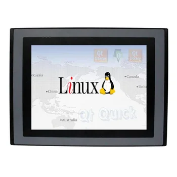 дешевый HMI резистивный промышленный контрольный монитор система Linux 8-дюймовый ЖК-дисплей со встроенной панелью ПК экран hmi