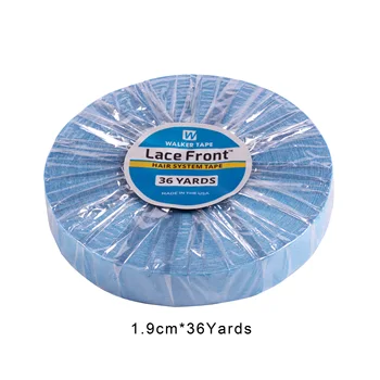 Синяя прочная поддерживающая лента 36 ярдов 1,9 см, вышитая бисером Клейкая лента Для наращивания волос, кружевные парики