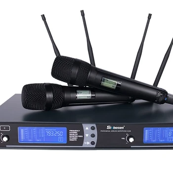 Конденсаторный/динамический UHF караоке-приемник, микрофонная система, беспроводной микрофон для певческого зала