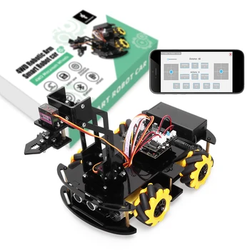 Автомобильный комплект Smart Robot 4WD для Автоматизации проектов Arduino Arm Kits Программирование Роботизированного электронного комплекта Наборы автоматизации образования