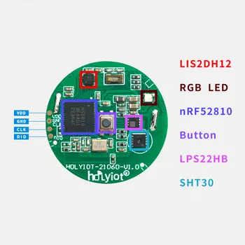Модули автоматизации датчиков NRF52810 ble 5.0 LIS2DH12 SHT30 LPS22HB