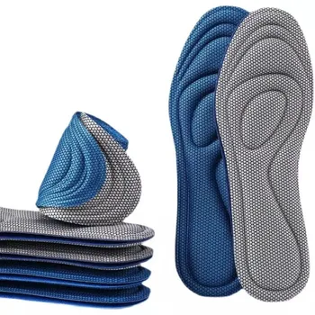 Ортопедические стельки с эффектом памяти для обуви, мужские и женские Нано-Антибактериальные дезодорирующие стельки, впитывающие пот, подушка для бега