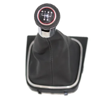 Бесплатная доставка Кожаная ручка переключения передач Рычаг Переключения Передач Багажник Для VW Golf 5 MK5 R32 GTD GTI Golf 6 MK6 Jetta 2005-2014