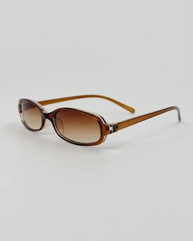 Солнцезащитные очки квадратной и круглой формы в небольшой оправе Y2K вогнутой формы EEI QQ модные солнцезащитные очки ниша