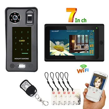 7-дюймовый сенсорный экран, проводной WiFi, IC-карта с отпечатком пальца, видеодомофон, дверной звонок, система внутренней связи, поддержка удаленной разблокировки приложений