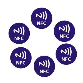 6 шт. Металлическая NFC-метка NFC213 Наклейки с этикетками, Бирки, Значки, Наклейка 13,56 МГц для huawei share ios13, ярлыки для персональной автоматизации