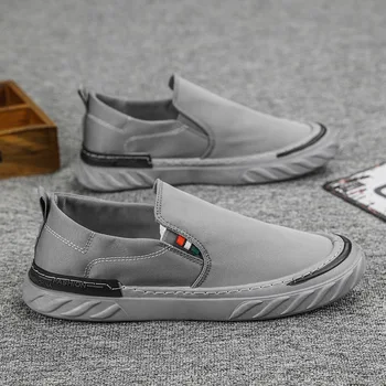 Лето 2023, Новая дышащая обувь из шелка льда в стиле Старого Пекина, корейская модная универсальная обувь, мужская повседневная парусиновая обувь
