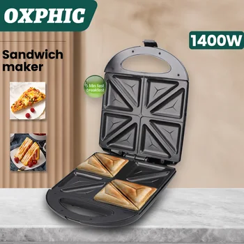 OXPHIC 1400W Электрическая Машина Для Приготовления Сэндвичей 8 silces Тостер для Хлеба Машина Для Быстрого Завтрака Тостеры Машина Для поджаривания