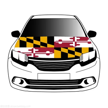 Флаги штата Мэриленд 3,3x5ft /5x7ft из 100% полиэстера, баннер на капоте автомобиля с усовершенствованной сублимационной печатью, флаг на крышке автомобиля + треугольная застежка