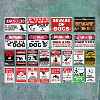 Предупреждающая опасность, остерегайтесь собак, табличка 