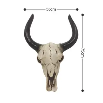 Настенная скульптура с бычьей головой, дизайн черепа коровы, скульптура с Бычьей головой, Череп, настенное искусство для праздничного подарка