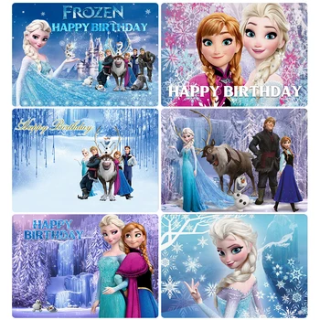 Disney Frozen Анна Эльза Принцесса Фоны На День Рождения Декоры Виниловые Тканевые Фоны Для Вечеринок Принадлежности Для Душа Ребенка Подарки Для детей и девочек
