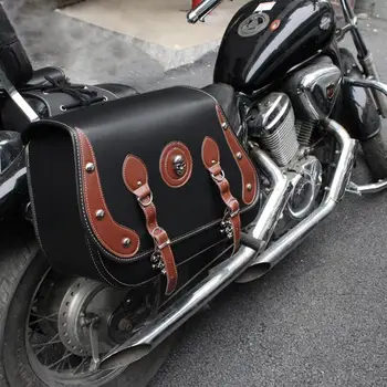 Мотоциклетная Боковая сумка Многофункциональная Прочная Универсальная Багажная Седельная сумка Уличная Корзина Аксессуары для мотоциклов в стиле ретро