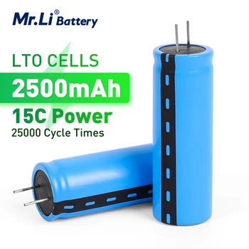 Mr.Li 2.4 V 2500mAh LTO 23680 Литий-титанатный элемент 15C Power Перезаряжаемые низкотемпературные аккумуляторные элементы 25000 циклов
